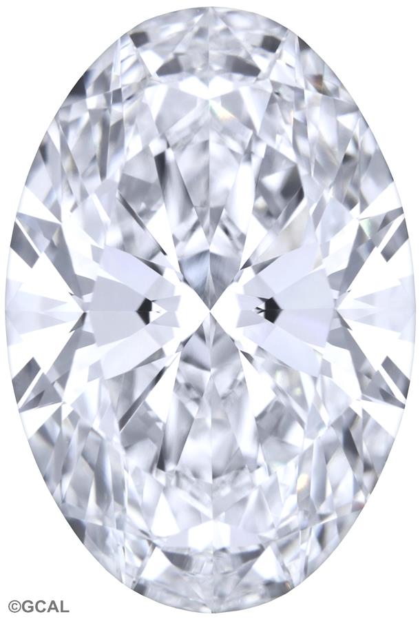3.02 Carat Oval Lab Diamond with  Cut Diamond in 14KT  view 1
