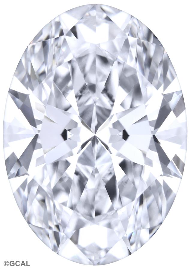 3.05 Carat Oval Lab Diamond with  Cut Diamond in 14KT  view 1

