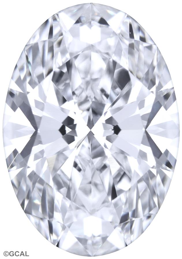 2.51 Carat Oval Lab Diamond with  Cut Diamond in 14KT  view 1
