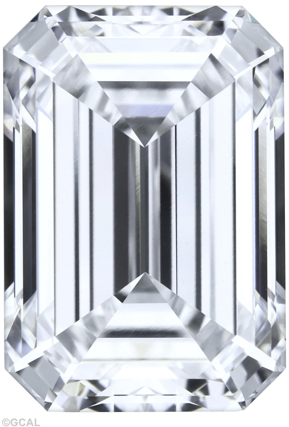 2.59 Carat Emerald Lab Diamond with  Cut Diamond in 14KT  view 1
