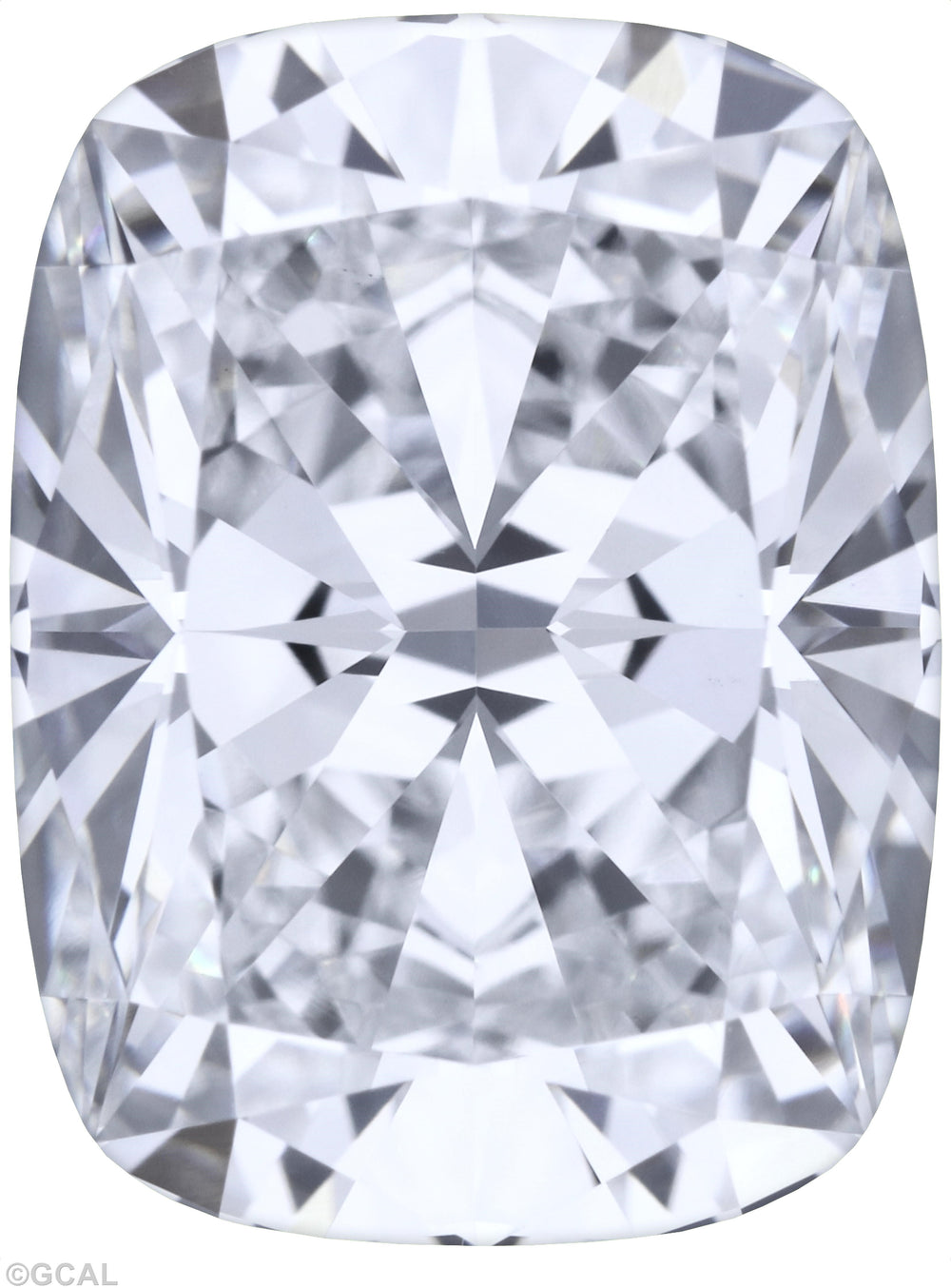 2.74 Carat Cushion Lab Diamond with  Cut Diamond in 14KT  view 1
