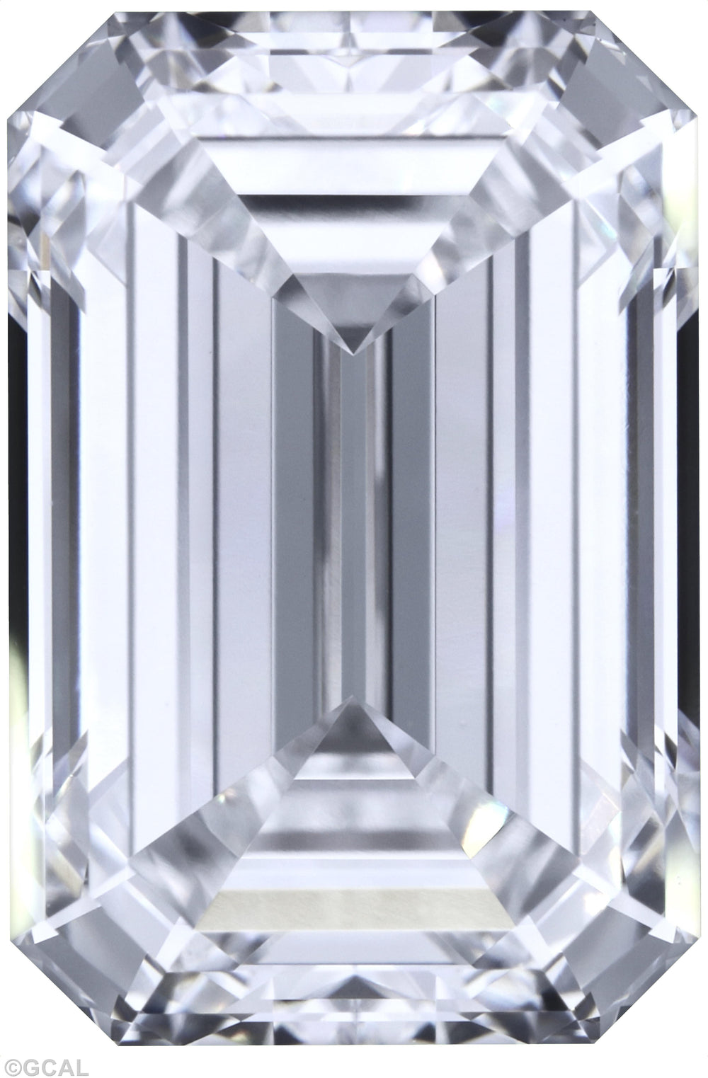 3.59 Carat Emerald Lab Diamond with  Cut Diamond in 14KT  view 1
