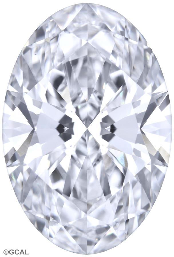 3.03 Carat Oval Lab Diamond with  Cut Diamond in 14KT  view 1
