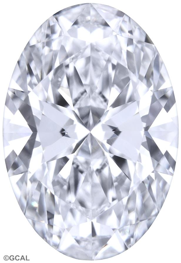 3.03 Carat Oval Lab Diamond with  Cut Diamond in 14KT  view 1
