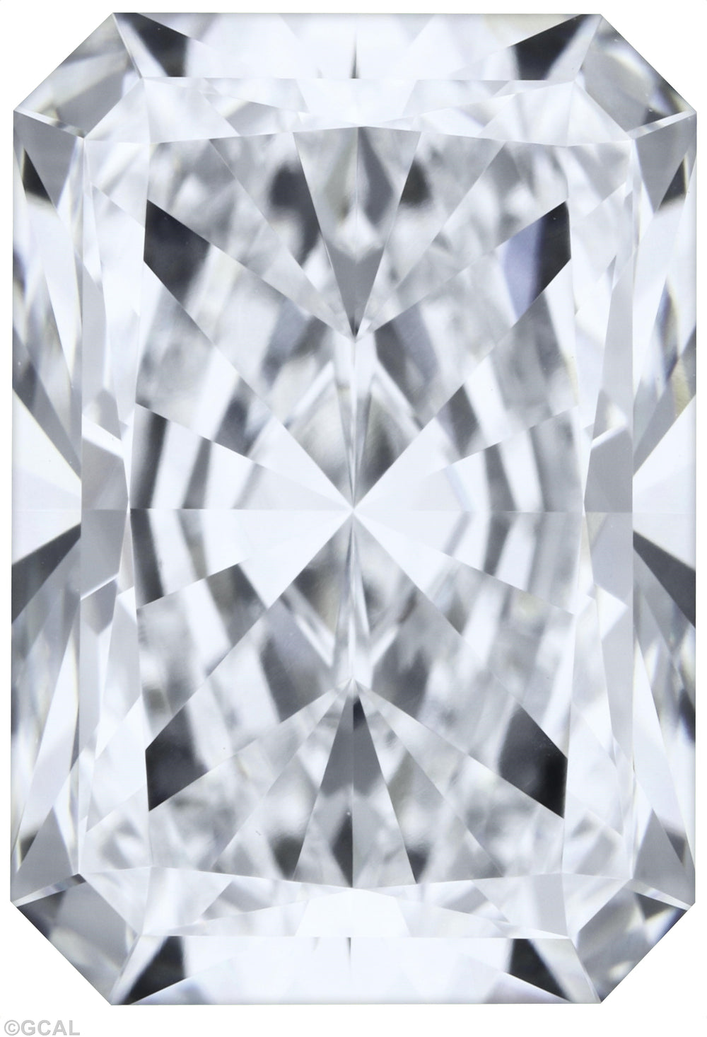 4.09 Carat Radiant Lab Diamond with  Cut Diamond in 14KT  view 1
