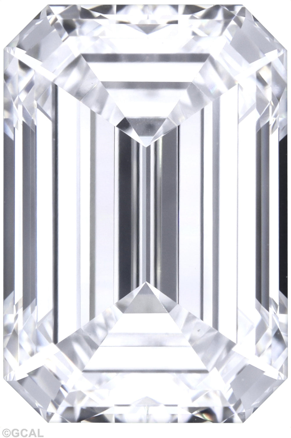 2.52 Carat Emerald Lab Diamond with  Cut Diamond in 14KT  view 1
