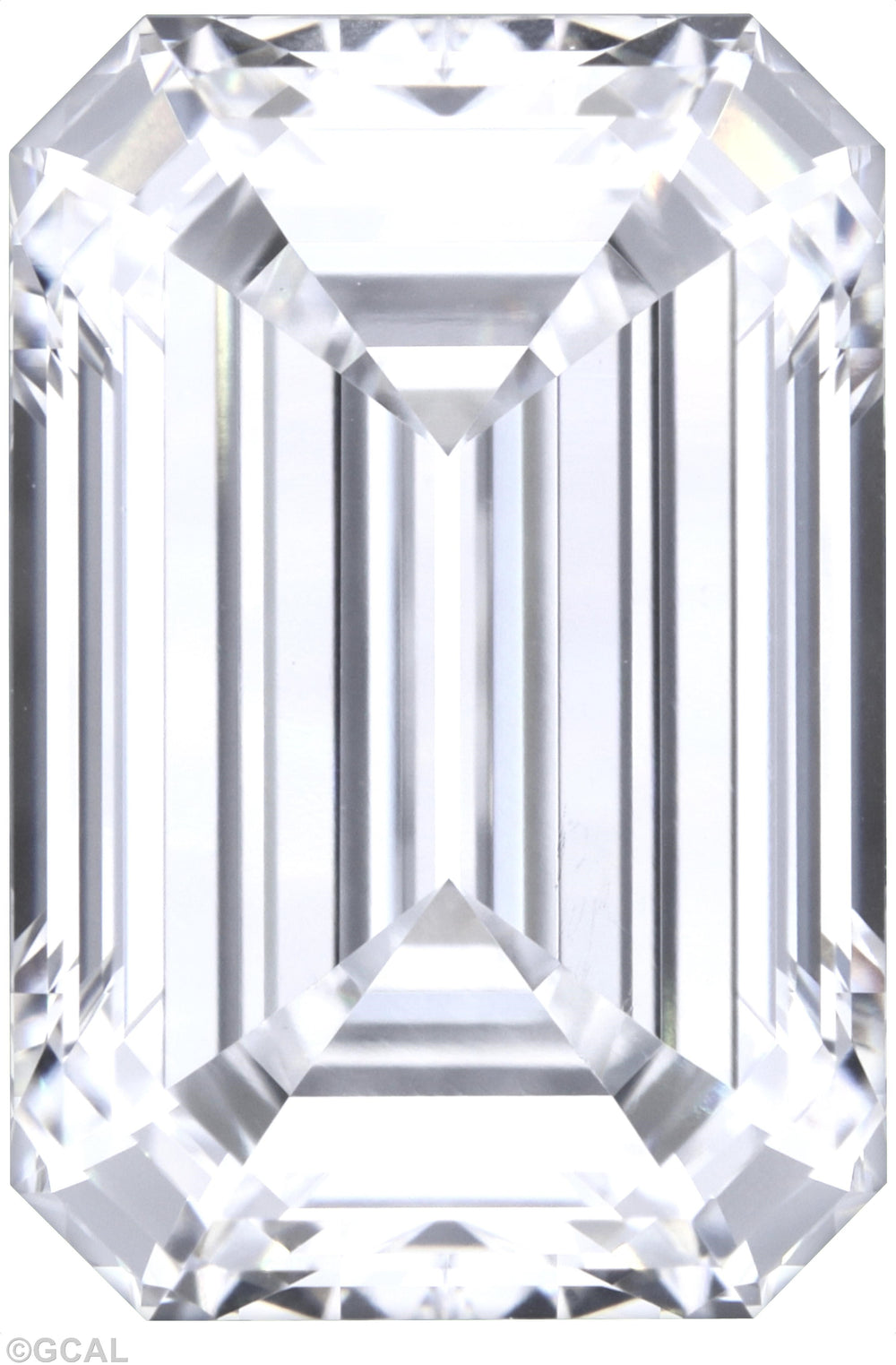 2.8 Carat Emerald Lab Diamond with  Cut Diamond in 14KT  view 1
