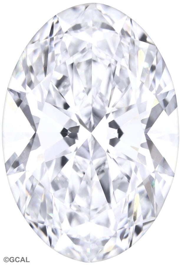 2.75 Carat Oval Lab Diamond with  Cut Diamond in 14KT  view 1
