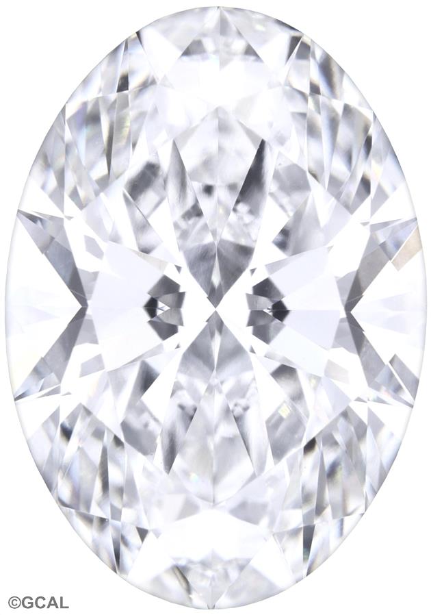 2.86 Carat Oval Lab Diamond with  Cut Diamond in 14KT  view 1
