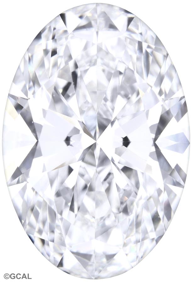 2.88 Carat Oval Lab Diamond with  Cut Diamond in 14KT  view 1

