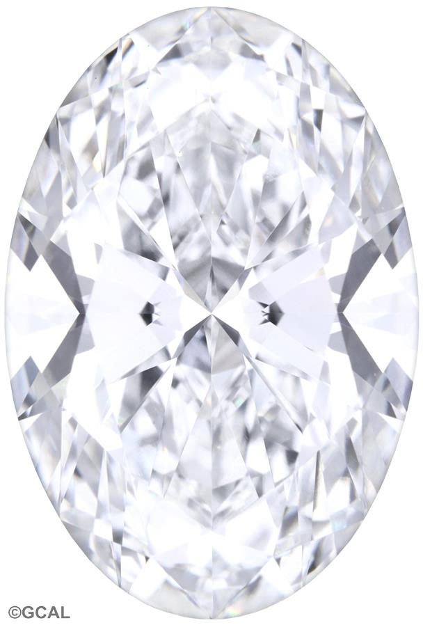 3.35 Carat Oval Lab Diamond with  Cut Diamond in 14KT  view 1
