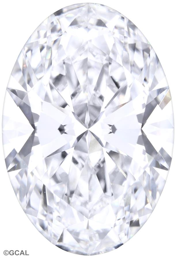 3.58 Carat Oval Lab Diamond with  Cut Diamond in 14KT  view 1
