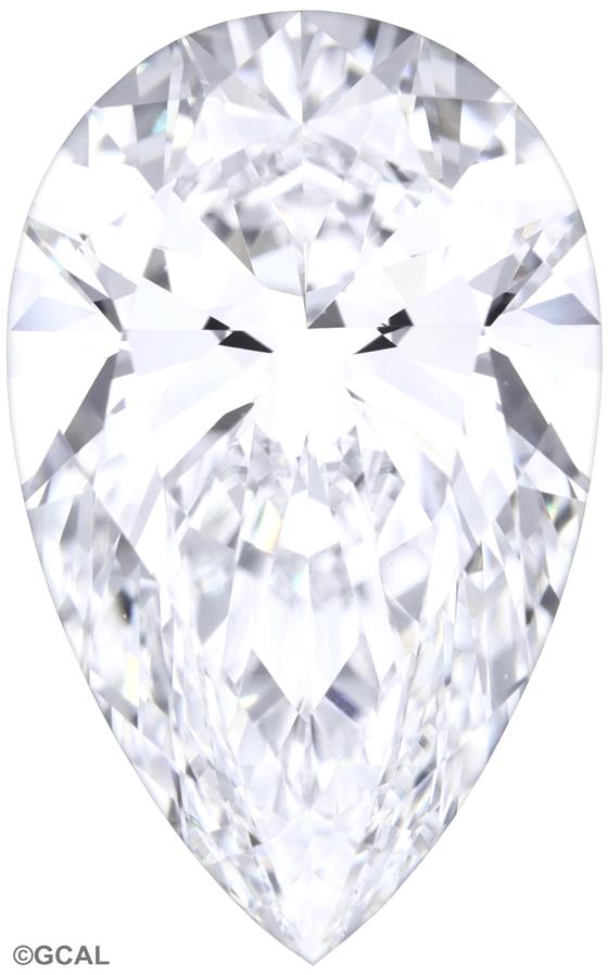 3.51 Carat Pear Lab Diamond with  Cut Diamond in 14KT  view 1
