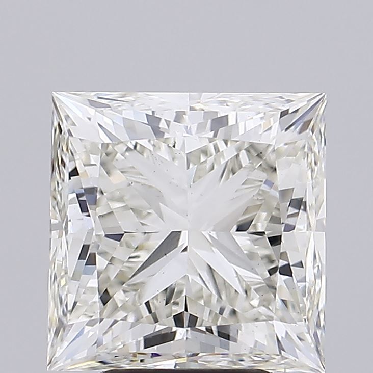 5.2 Carat Princess Lab Diamond with  Cut Diamond in 14KT  view 1
