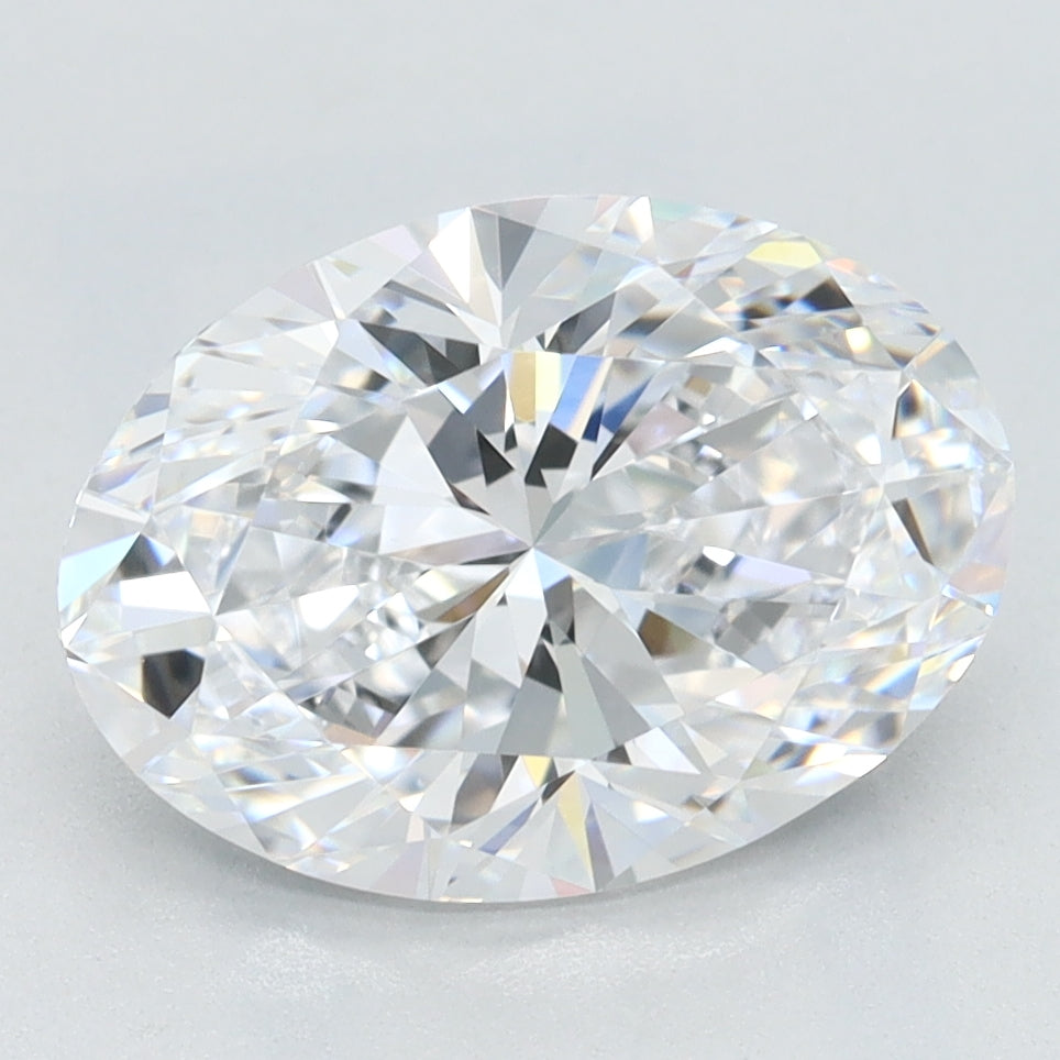 2.49 Carat Oval Lab Diamond with  Cut Diamond in 14KT  view 1
