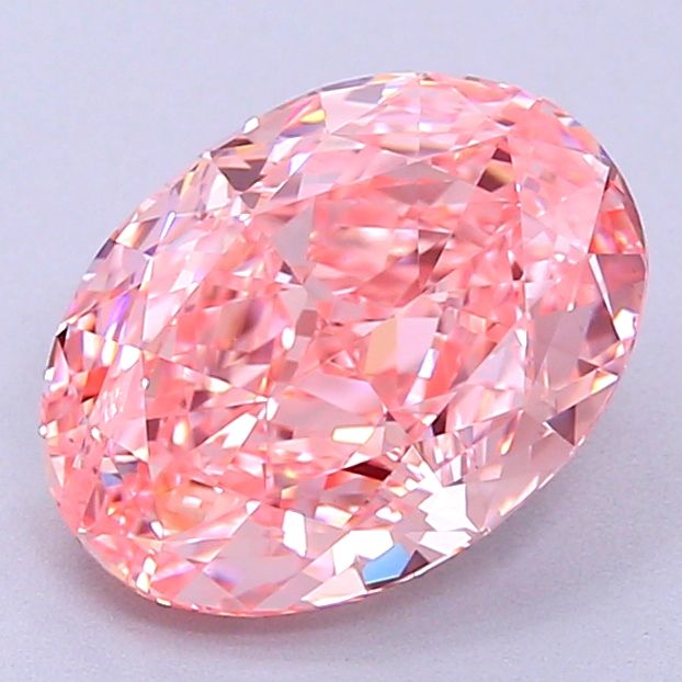 2.75 Carat Oval Lab Diamond with  Cut Diamond in 14KT  view 1
