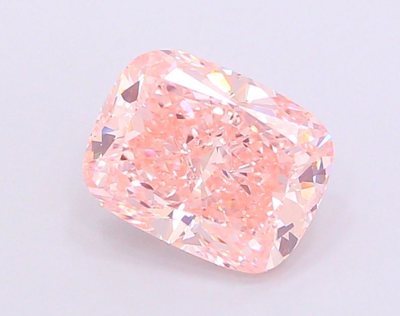 2.91 Carat Cushion Lab Diamond with  Cut Diamond in 14KT  view 1
