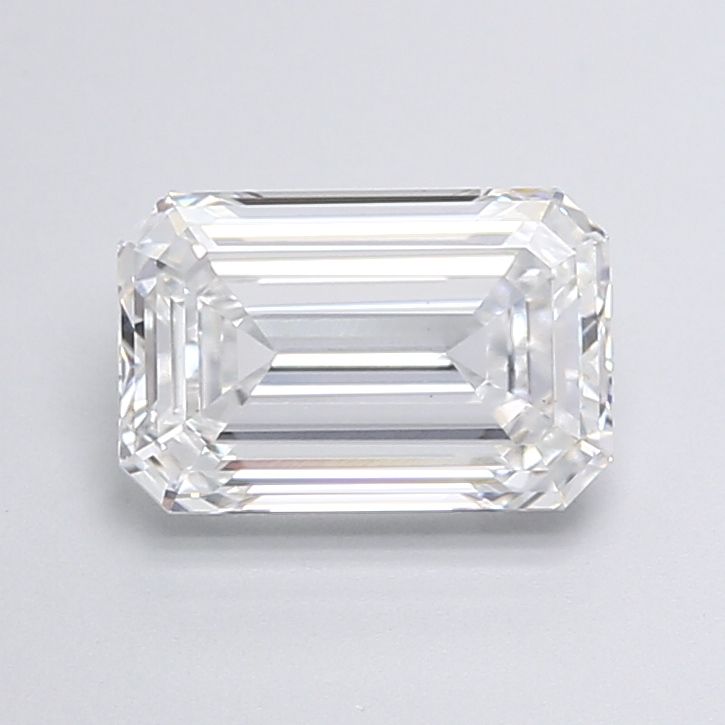 2.9 Carat Emerald Lab Diamond with  Cut Diamond in 14KT  view 1
