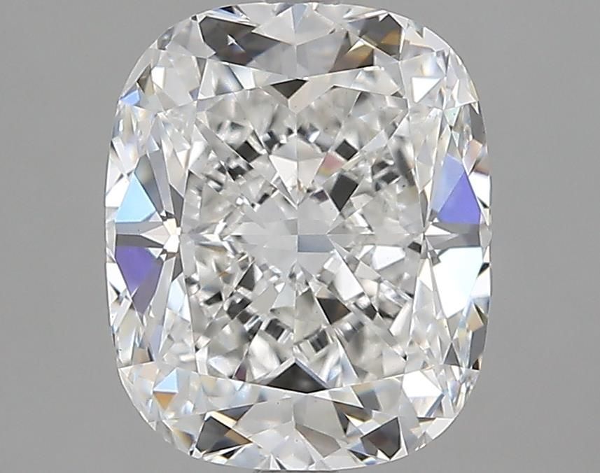 3.2 Carat Cushion Lab Diamond with  Cut Diamond in 14KT  view 1
