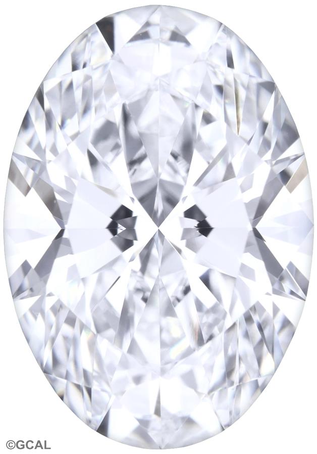 2.01 Carat Oval Lab Diamond with  Cut Diamond in 14KT  view 1
