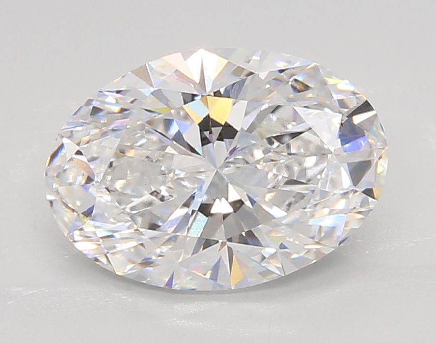 2.5 Carat Oval Lab Diamond with  Cut Diamond in 14KT  view 1
