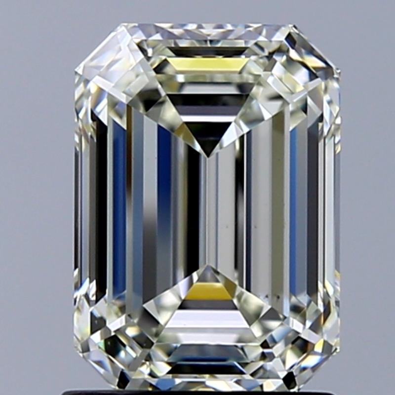 1.73 Carat Emerald Natural Diamond with  Cut Diamond in 14KT  view 1
