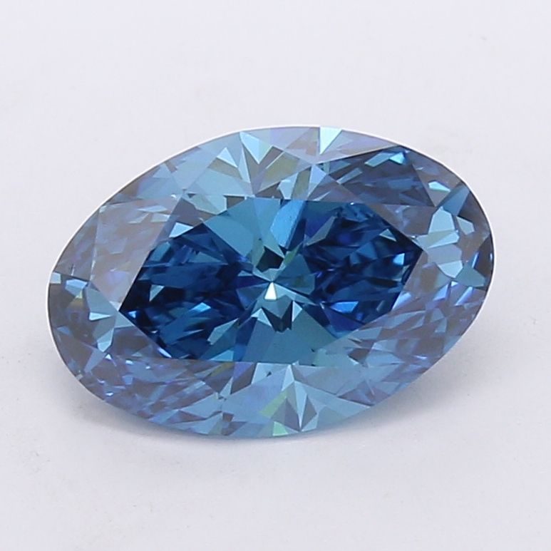 3.05 Carat Oval Lab Diamond with  Cut Diamond in 14KT  view 1
