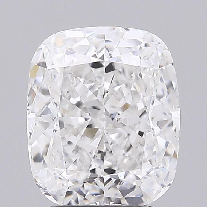 3.01 Carat Cushion Lab Diamond with  Cut Diamond in 14KT  view 1
