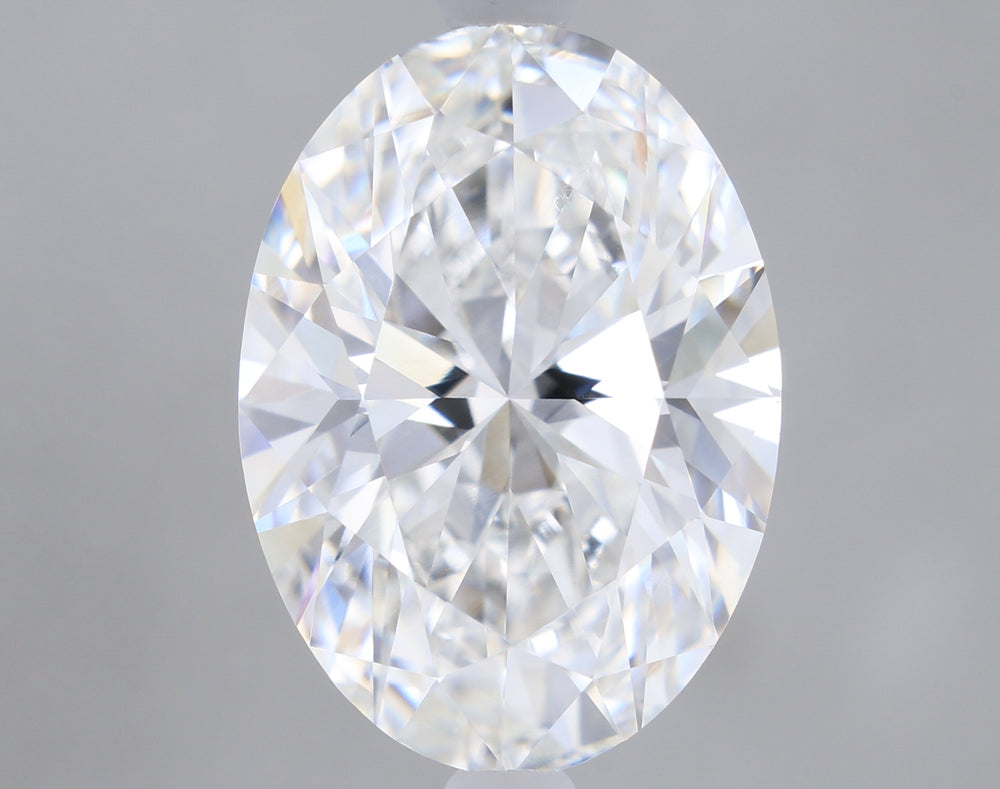 2.5 Carat Oval Lab Diamond with  Cut Diamond in 14KT  view 1
