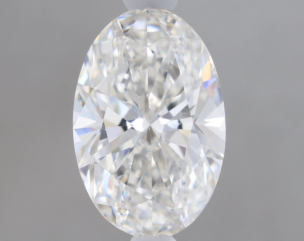 1.05 Carat Oval Lab Diamond with  Cut Diamond in 14KT  view 1
