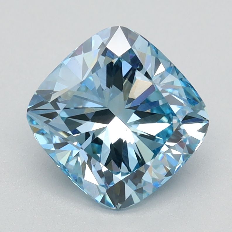 1.53 Carat Cushion Lab Diamond with  Cut Diamond in 14KT  view 1
