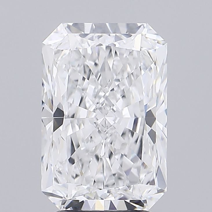 3.2 Carat Radiant Lab Diamond with  Cut Diamond in 14KT  view 1

