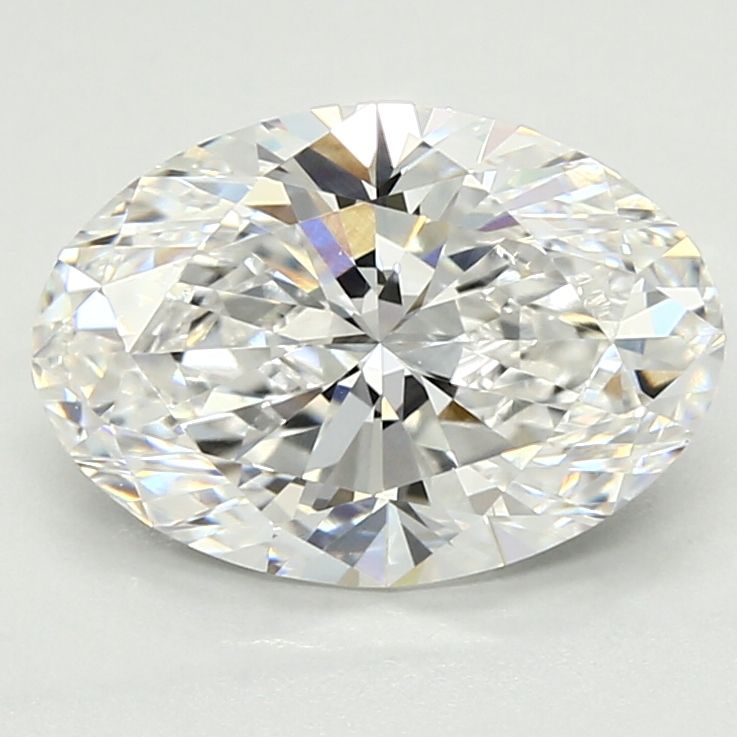 2.21 Carat Oval Lab Diamond with  Cut Diamond in 14KT  view 1
