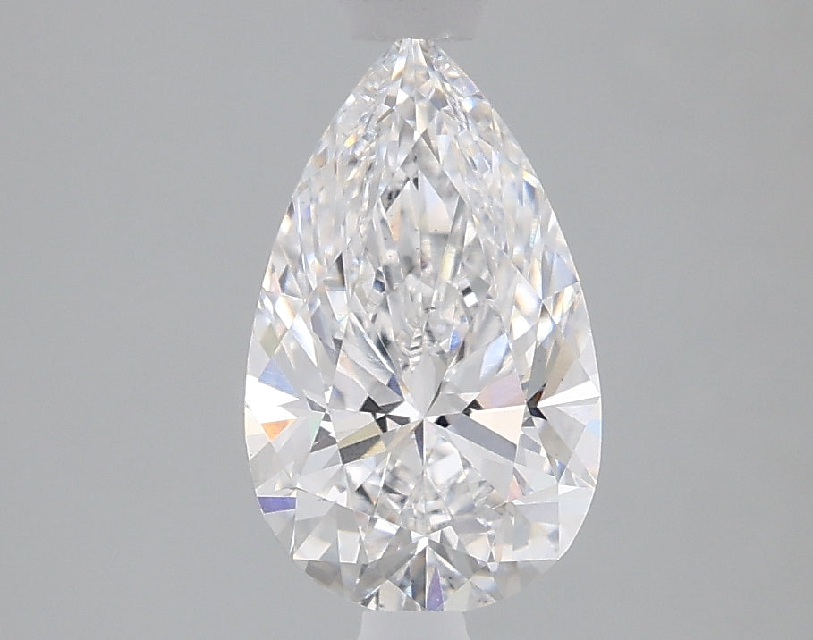 1.14 Carat Pear Lab Diamond with  Cut Diamond in 14KT  view 1
