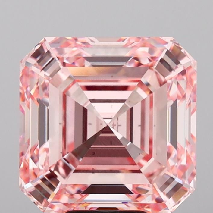 10.08 Carat Asscher Lab Diamond with  Cut Diamond in 14KT  view 1
