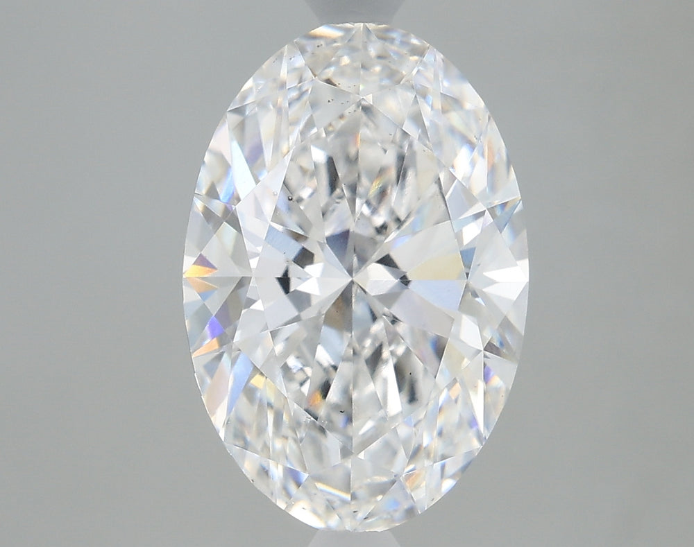 2.37 Carat Oval Lab Diamond with  Cut Diamond in 14KT  view 1

