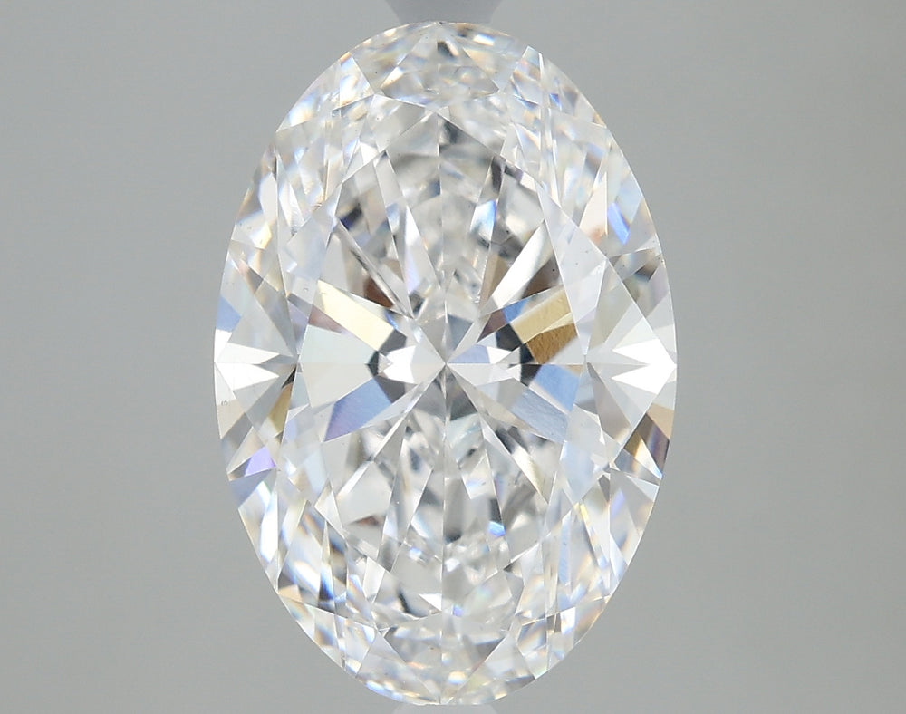 2.81 Carat Oval Lab Diamond with  Cut Diamond in 14KT  view 1
