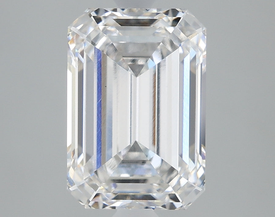 2.6 Carat Emerald Lab Diamond with  Cut Diamond in 14KT  view 1
