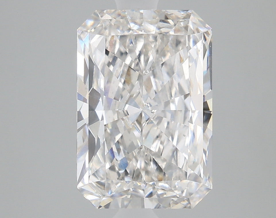 2.43 Carat Radiant Lab Diamond with  Cut Diamond in 14KT  view 1
