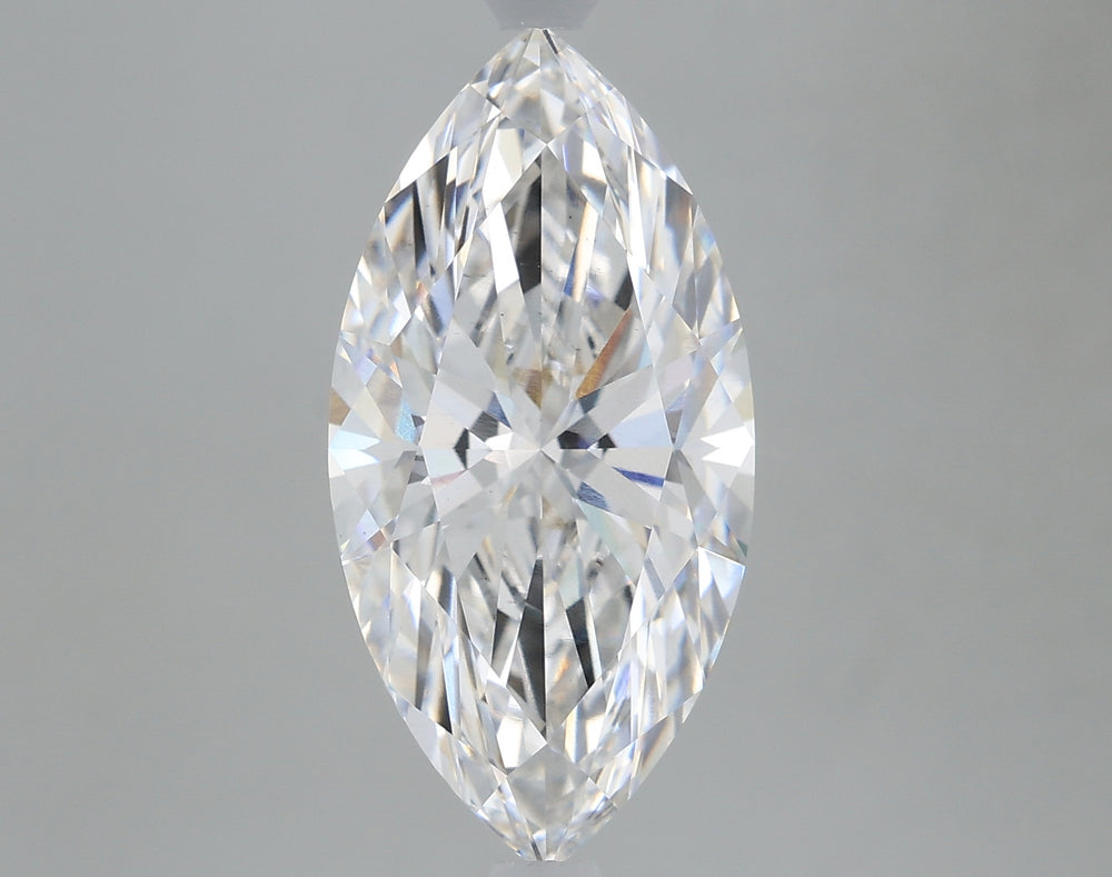 3.2 Carat Marquise Lab Diamond with  Cut Diamond in 14KT  view 1

