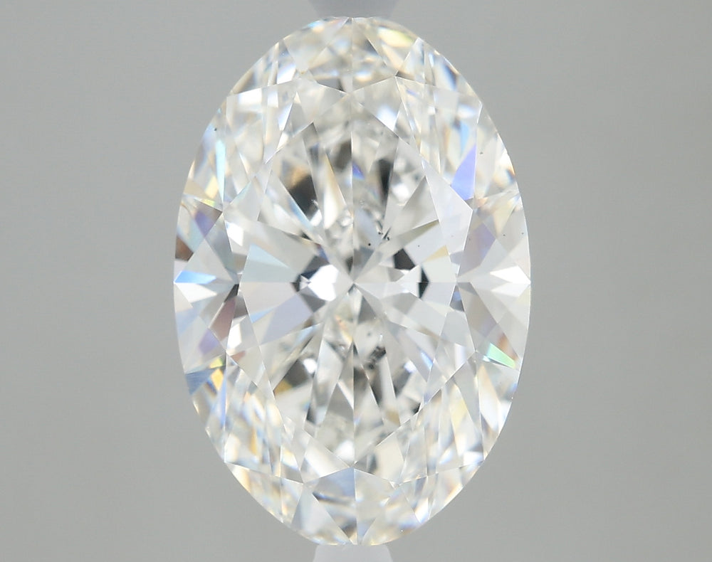 2.57 Carat Oval Lab Diamond with  Cut Diamond in 14KT  view 1
