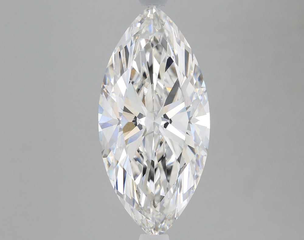 3.0 Carat Marquise Lab Diamond with  Cut Diamond in 14KT  view 1
