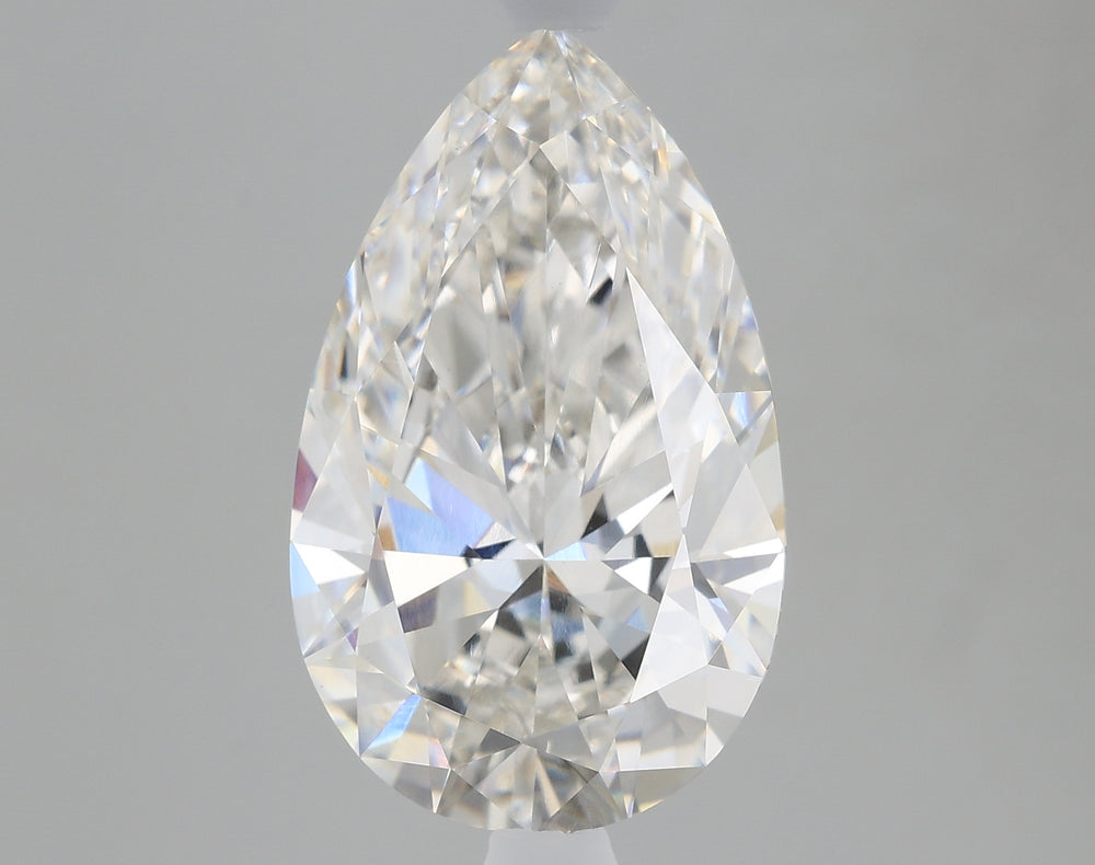 3.06 Carat Pear Lab Diamond with  Cut Diamond in 14KT  view 1
