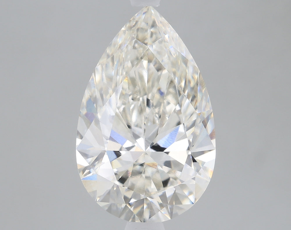 2.59 Carat Pear Lab Diamond with  Cut Diamond in 14KT  view 1
