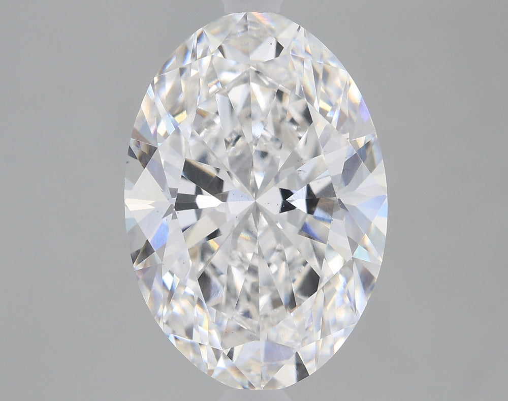 2.4 Carat Oval Lab Diamond with  Cut Diamond in 14KT  view 1

