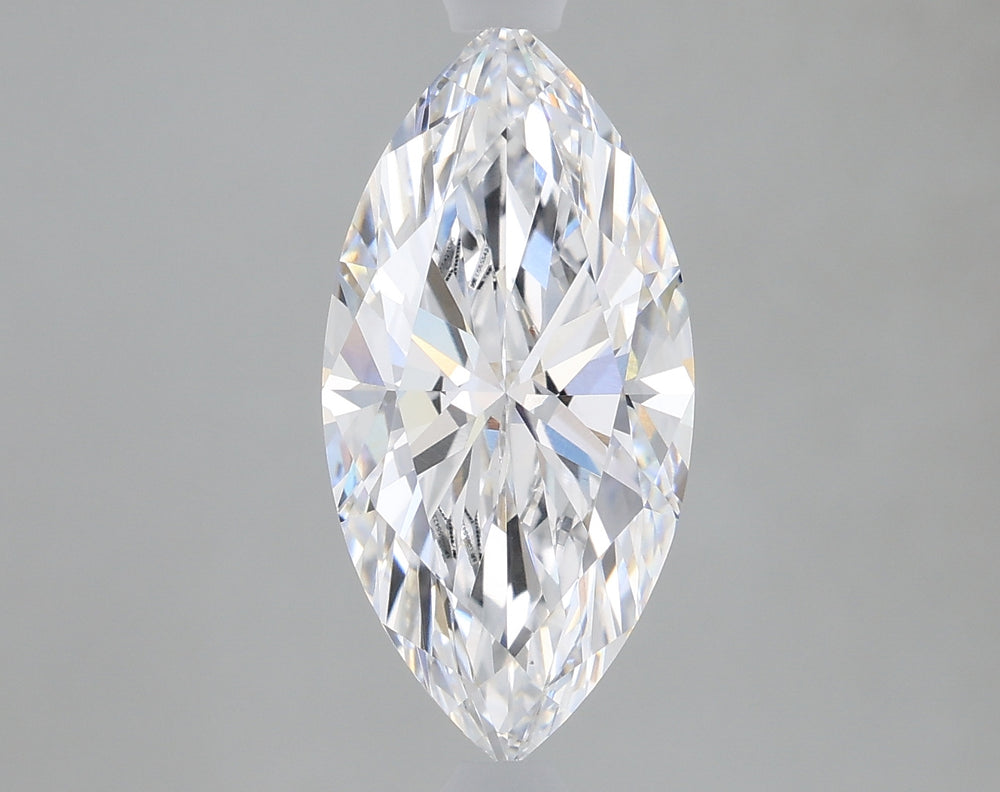1.9 Carat Marquise Lab Diamond with  Cut Diamond in 14KT  view 1
