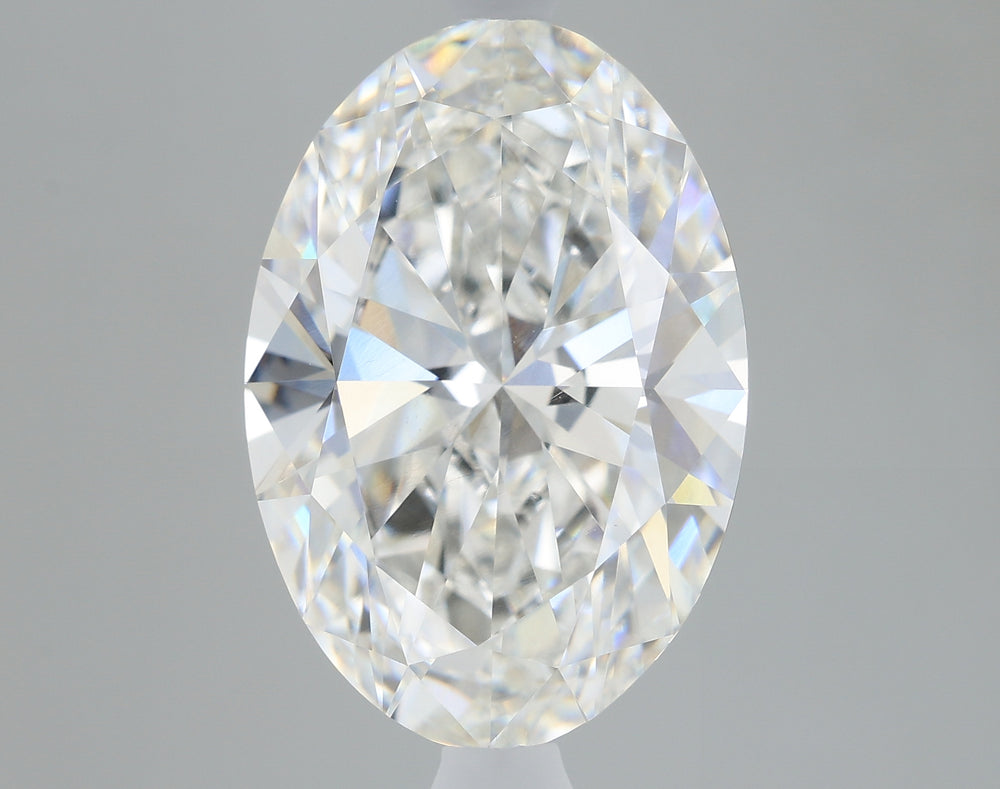 2.91 Carat Oval Lab Diamond with  Cut Diamond in 14KT  view 1
