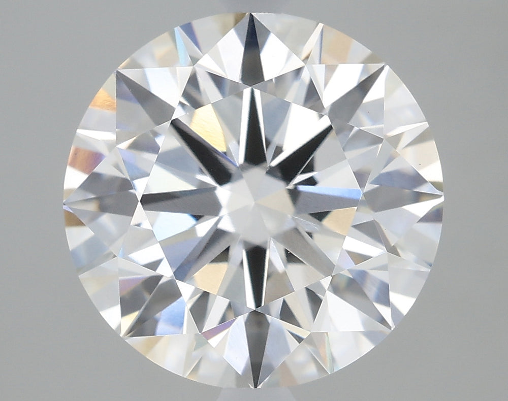2.9 Carat Round Lab Diamond with  Cut Diamond in 14KT  view 1

