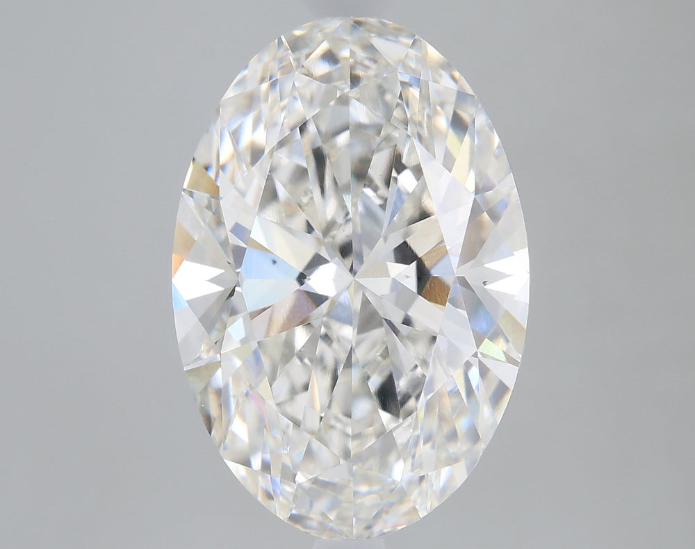 3.19 Carat Oval Lab Diamond with  Cut Diamond in 14KT  view 1
