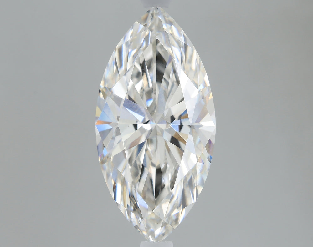 2.81 Carat Marquise Lab Diamond with  Cut Diamond in 14KT  view 1
